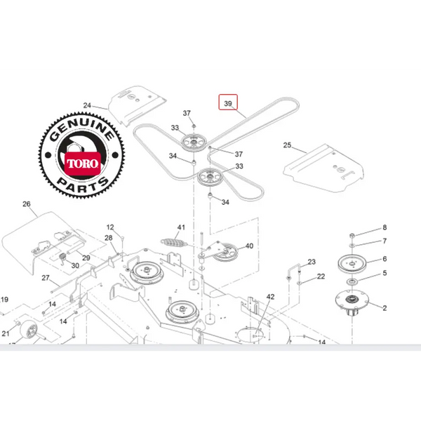 Diagram Toro Zero Turn 50 Inch Deck Belt Toro Belt For 74052
