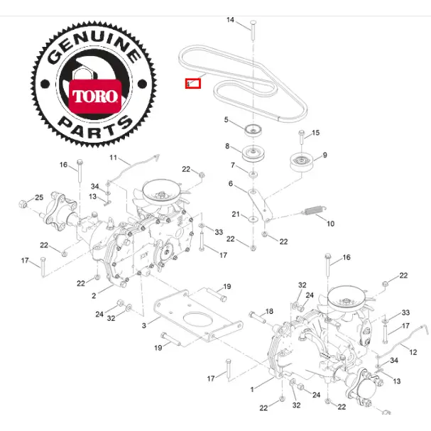 OEM Toro Timecutter Drive Belt 139 2399 Fast shipping Z Bros LLC Outdoor Power Outdoor Power LLC. NET